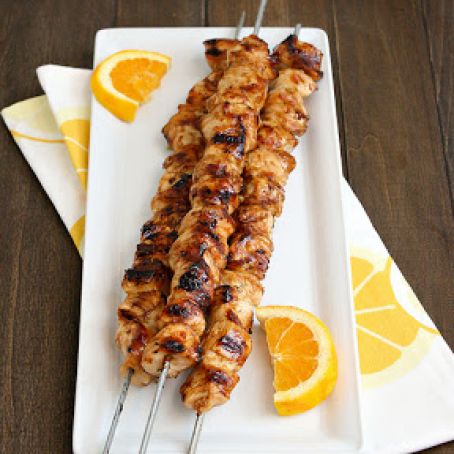Orange Teriyaki Chicken Kababs
