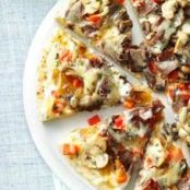 French Onion Pizza au Gratin
