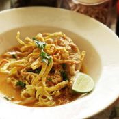 Khao Soi Gai (Northern Thai Coconut Curry Noodle Soup With Chicken)