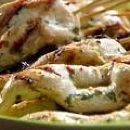 Chicken Souvlaki Sticks with Yogurt Dipping Sauce