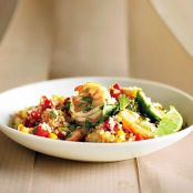 Bulgur Risotto with Corn and Shrimp