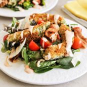 Crispy Avocado, Bacon & Tomato Salad