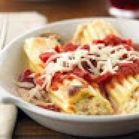 Healthified Three-Cheese Manicotti