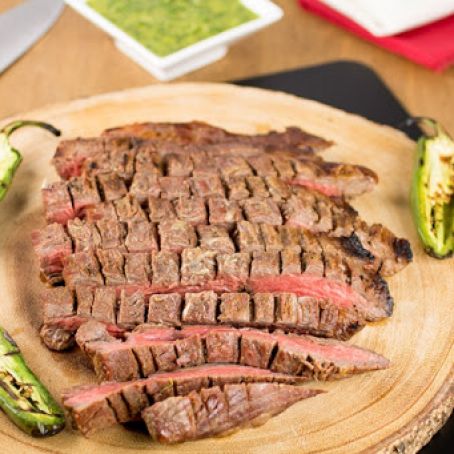 Grilled Flank Steak with Chimichurri Sauce