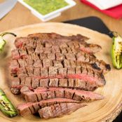 Grilled Flank Steak with Chimichurri Sauce
