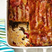Spinach and Roasted Red Pepper Lasagna