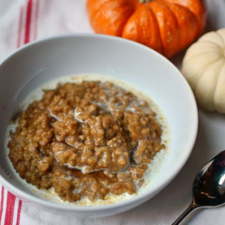 Baked Pumpkin Steel Cut Oatmeal
