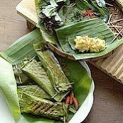 GRILLED SPICY FISH PATE in BANANA LEAF
