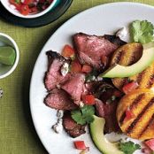 Grilled Polenta with Spicy Steak