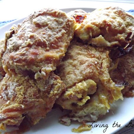 Oven Fried Chicken Thighs with Flour and Cornmeal