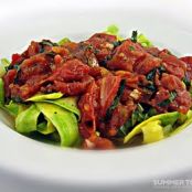 Squash, Summer,  Pasta & Simple Tomato Sauce