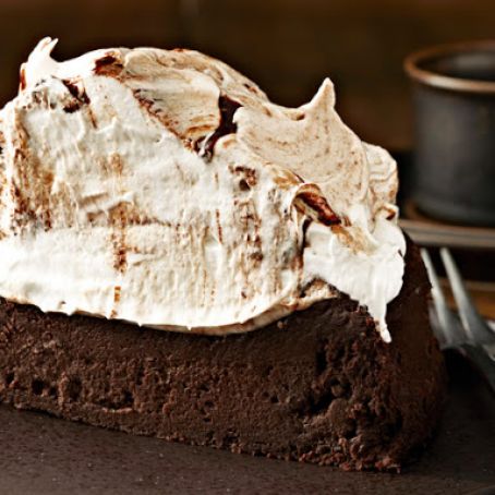 Towering Flourless Chocolate Cake