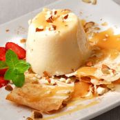 PANNACOTA DE VAINILLA EN MASA FILO