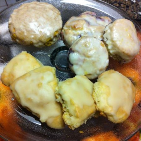 Blueberry Scones with Lemon Glaze