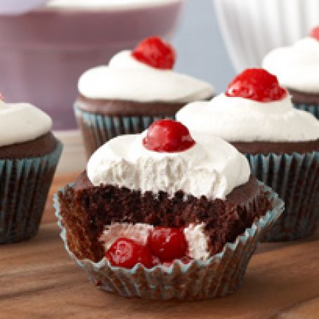 Black Forest-Stuffed Cupcakes
