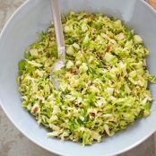 Salad - Brussels Sprout Salad with Cheddar, Hazelnuts, and Apple