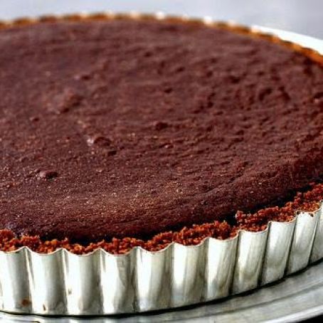 Dark Chocolate Tart with Gingersnap Crust