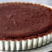 Dark Chocolate Tart with Gingersnap Crust