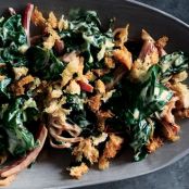 Creamed Swiss Chard with Lemony Breadcrumbs