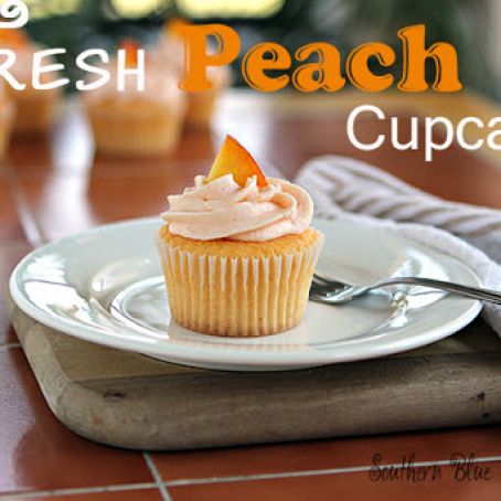 Fresh Peach Cupcakes