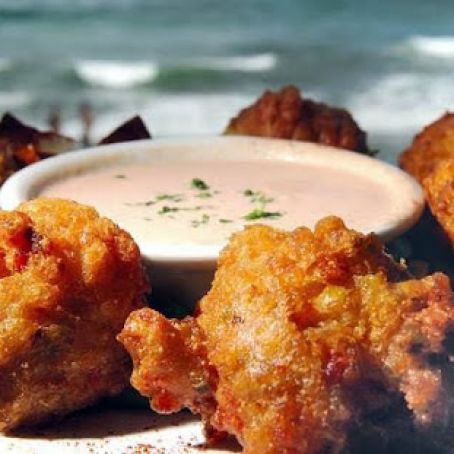 Conch Fritters with Caribbean Dipping Sauce