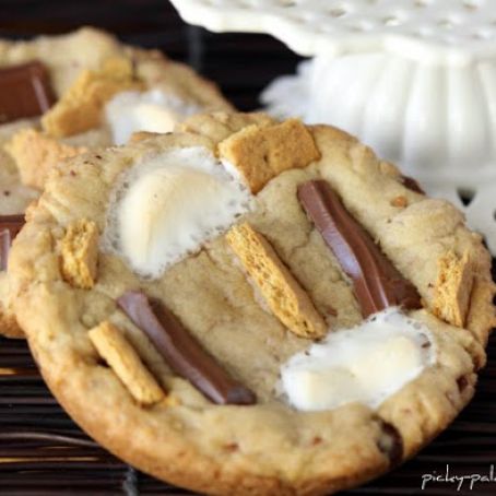 Giant S’mores Chocolate Chip Cookies