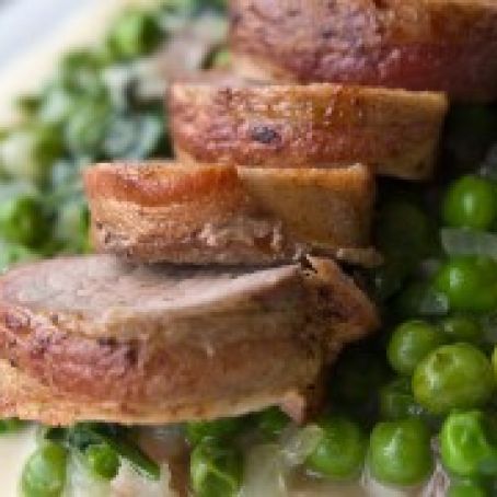 Pork Loin with Mushrooms, Garlic & Sage Pan Jus