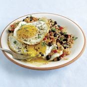 Rice and Beans with Fried Eggs