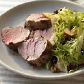 PORK TENDERLION SALAD WITH FRISEE, APPLES, AND CIDER