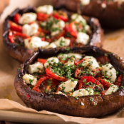Stuffed Portobello Mushrooms with Tomatoes and Goat Cheese