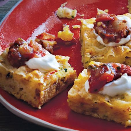 Chile Corn Custard Squares