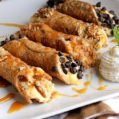 Pumpkin-Caramel Cannoli