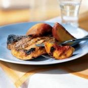 Peach-Glazed Barbecue Pork Chops and Peaches