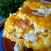 Bacon, Cheddar, Chicken & Rice Bake