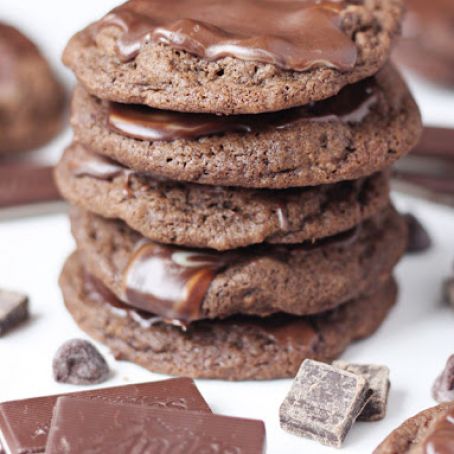 Triple Chocolate Grasshopper Cookies