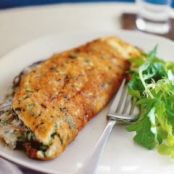 Arugula, Mushroom, and Blue Cheese Omelet