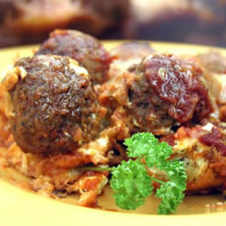 Italian Meatball Sandwich Casserole