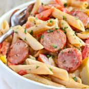 Spicy Sausage & Mixed Vegetable Skillet Pasta