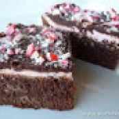 Peppermint Candy Cane Brownies (ourbestbites)