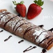Chocolate Crepes with Strawberries