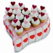 Valentine Cupcake Cake