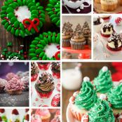 Christmas Wreath Cupcakes