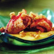 Rugala with Creme Anglaise