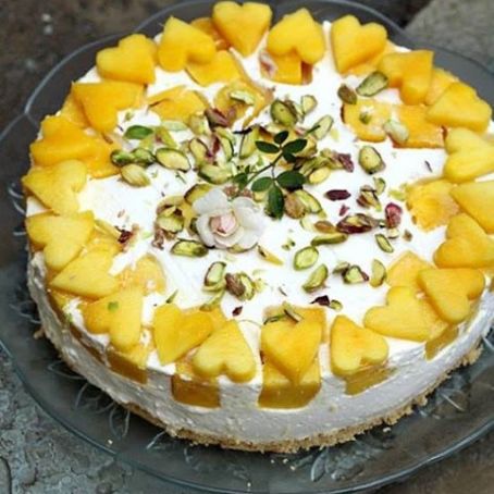 Upside Down Mango Quark Cheese Pie
