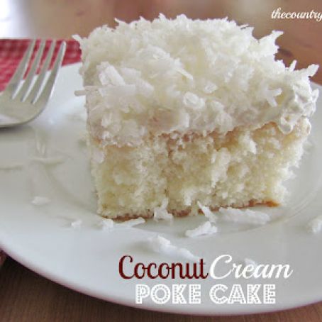 Coconut Cream Poke Cake