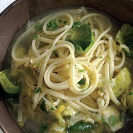 LINGUINE w/BRUSSELS SPROUTS BARIGOULE