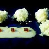 Fluffy Yogurt and Macadamia Nut Truffles with Lychee Water Ice