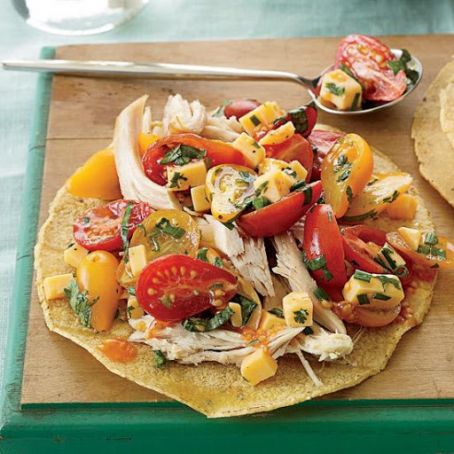 Fresh Herb-and-Tomato Salsa with Smoked Cheese