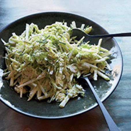 Double-Apple and Brussels Sprout Slaw