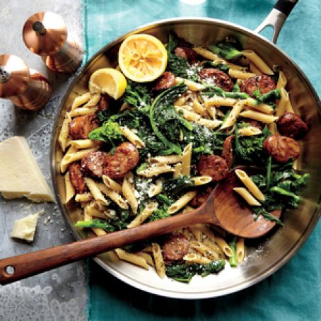Chicken Sausage and Broccoli Rabe Penne